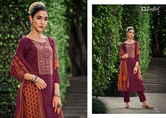 Zulfat Amanda Fancy Festive Wear Pashmina Dress Material Collection